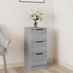 vidaXL - Dressoir - 30x30x70 - cm - bewerkt - hout - grijs - sonoma - eikenkleurig