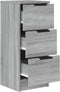 vidaXL - Dressoir - 30x30x70 - cm - bewerkt - hout - grijs - sonoma - eikenkleurig