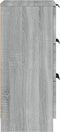 vidaXL - Dressoir - 30x30x70 - cm - bewerkt - hout - grijs - sonoma - eikenkleurig