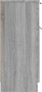 vidaXL - Dressoir - 30x30x70 - cm - bewerkt - hout - grijs - sonoma - eikenkleurig