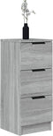 vidaXL - Dressoir - 30x30x70 - cm - bewerkt - hout - grijs - sonoma - eikenkleurig