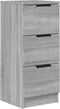 vidaXL - Dressoir - 30x30x70 - cm - bewerkt - hout - grijs - sonoma - eikenkleurig
