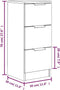vidaXL - Dressoir - 30x30x70 - cm - bewerkt - hout - grijs - sonoma - eikenkleurig