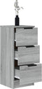 vidaXL - Dressoir - 30x30x70 - cm - bewerkt - hout - grijs - sonoma - eikenkleurig