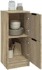 vidaXL - Dressoir - 30x30x70 - cm - bewerkt - hout - hoogglans - wit