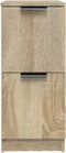 vidaXL - Dressoir - 30x30x70 - cm - bewerkt - hout - hoogglans - wit
