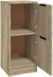 vidaXL - Dressoir - 30x30x70 - cm - bewerkt - hout - hoogglans - wit