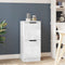 vidaXL - Dressoir - 30x30x70 - cm - bewerkt - hout - hoogglans - wit
