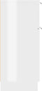 vidaXL - Dressoir - 30x30x70 - cm - bewerkt - hout - hoogglans - wit