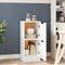vidaXL - Dressoir - 30x30x70 - cm - bewerkt - hout - hoogglans - wit