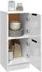 vidaXL - Dressoir - 30x30x70 - cm - bewerkt - hout - hoogglans - wit