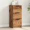 vidaXL - Dressoir - 30x30x70 - cm - bewerkt - hout - oud - houtkleurig