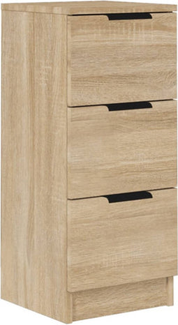 vidaXL - Dressoir - 30x30x70 - cm - bewerkt - hout - sonoma - eikenkleurig