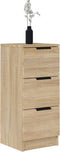vidaXL - Dressoir - 30x30x70 - cm - bewerkt - hout - sonoma - eikenkleurig