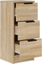 vidaXL - Dressoir - 30x30x70 - cm - bewerkt - hout - sonoma - eikenkleurig