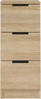 vidaXL - Dressoir - 30x30x70 - cm - bewerkt - hout - sonoma - eikenkleurig