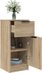 vidaXL - Dressoir - 30x30x70 - cm - bewerkt - hout - sonoma - eikenkleurig