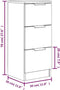 vidaXL - Dressoir - 30x30x70 - cm - bewerkt - hout - sonoma - eikenkleurig