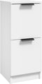 vidaXL - Dressoir - 30x30x70 - cm - bewerkt - hout - wit