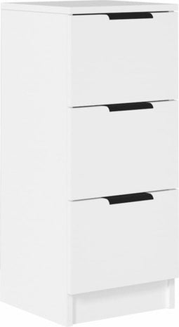 vidaXL - Dressoir - 30x30x70 - cm - bewerkt - hout - wit