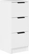 vidaXL - Dressoir - 30x30x70 - cm - bewerkt - hout - wit