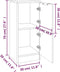 vidaXL - Dressoir - 30x30x70 - cm - bewerkt - hout - wit
