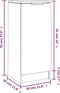 vidaXL - Dressoir - 30x30x70 - cm - bewerkt - hout - wit