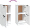 vidaXL - Dressoir - 30x30x70 - cm - bewerkt - hout - wit