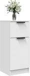 vidaXL - Dressoir - 30x30x70 - cm - bewerkt - hout - wit