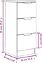 vidaXL - Dressoir - 30x30x70 - cm - bewerkt - hout - wit