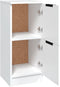 vidaXL - Dressoir - 30x30x70 - cm - bewerkt - hout - wit
