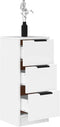 vidaXL - Dressoir - 30x30x70 - cm - bewerkt - hout - wit