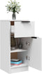 vidaXL - Dressoir - 30x30x70 - cm - bewerkt - hout - wit