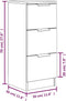 vidaXL - Dressoir - 30x30x70 - cm - bewerkt - hout - zwart