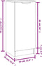 vidaXL - Dressoir - 30x30x70 - cm - bewerkt - hout - zwart