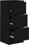 vidaXL - Dressoir - 30x30x70 - cm - bewerkt - hout - zwart