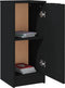 vidaXL - Dressoir - 30x30x70 - cm - bewerkt - hout - zwart
