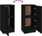 vidaXL - Dressoir - 30x30x70 - cm - bewerkt - hout - zwart