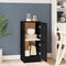 vidaXL - Dressoir - 30x30x70 - cm - bewerkt - hout - zwart