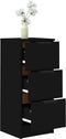 vidaXL - Dressoir - 30x30x70 - cm - bewerkt - hout - zwart