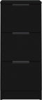 vidaXL - Dressoir - 30x30x70 - cm - bewerkt - hout - zwart