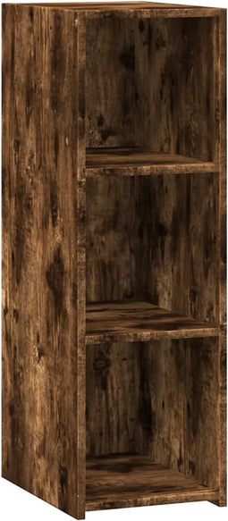 vidaXL - Dressoir - 30x41x93 - cm - bewerkt - hout - gerookt - eikenkleurig