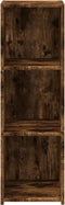 vidaXL - Dressoir - 30x41x93 - cm - bewerkt - hout - gerookt - eikenkleurig