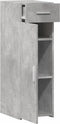 vidaXL - Dressoir - 30x42,5x93 - cm - bewerkt - hout - betongrijs