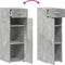 vidaXL - Dressoir - 30x42,5x93 - cm - bewerkt - hout - betongrijs