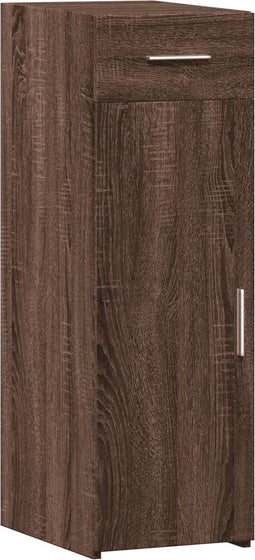 vidaXL - Dressoir - 30x42,5x93 - cm - bewerkt - hout - bruin - eikenkleur