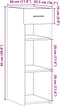 vidaXL - Dressoir - 30x42,5x93 - cm - bewerkt - hout - bruin - eikenkleur