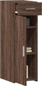 vidaXL - Dressoir - 30x42,5x93 - cm - bewerkt - hout - bruin - eikenkleur