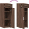 vidaXL - Dressoir - 30x42,5x93 - cm - bewerkt - hout - bruin - eikenkleur