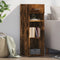 vidaXL - Dressoir - 30x42,5x93 - cm - bewerkt - hout - gerookt - eikenkleurig